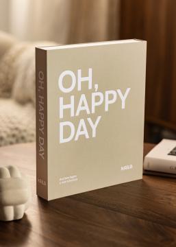 KAILA OH HAPPY DAY Grey - Coffee Table Photo Album (60 čierne strani)