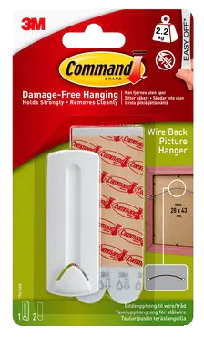 3M Command Nosilec za sliko za Žica Bela - 2,2 kg