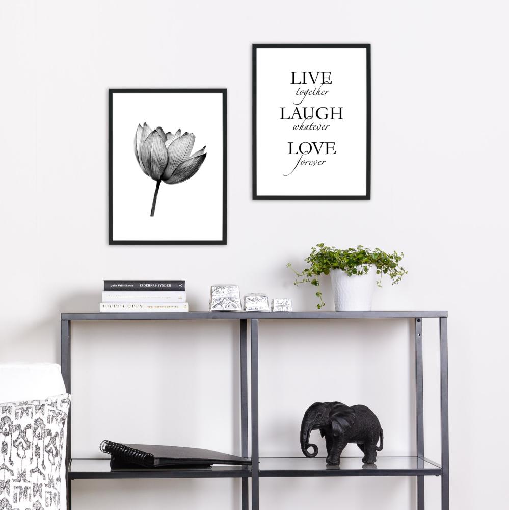 Live, laugh, love - Črna Poster