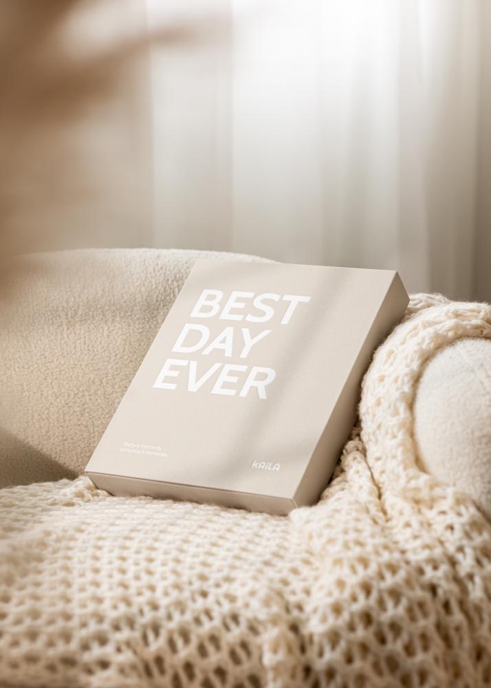 KAILA BEST DAY EVER Creme - Coffee Table Photo Album (60 čierne Strani)