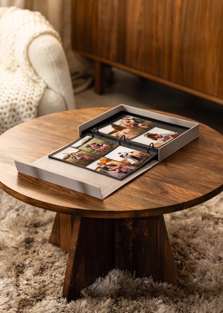 KAILA HI LITTLE ONE Grey - Coffee Table Photo Album (60 čierne strani)