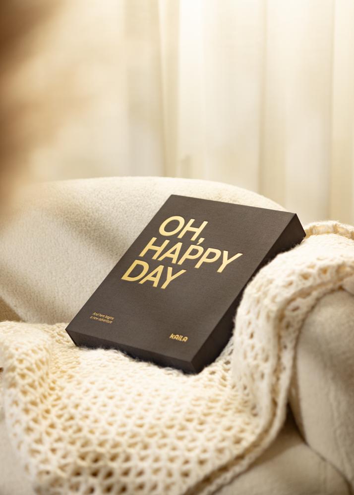 KAILA OH HAPPY DAY Black - Coffee Table Photo Album (60 čierne Strani)