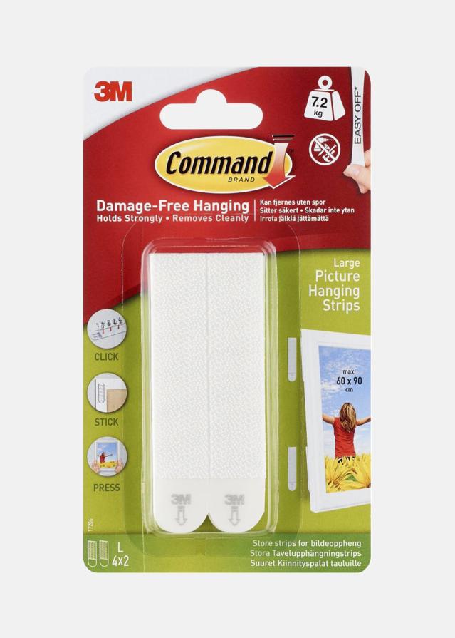 3M Command Large Nosilec za sliko Bela - 7,2 kg