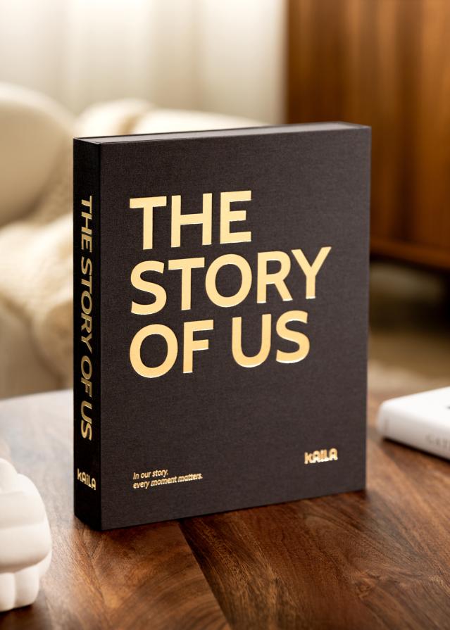 KAILA THE STORY OF US Creme - Coffee Table Photo Album (60 čierne strani)