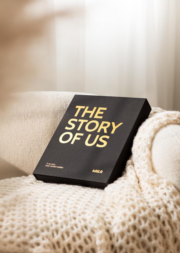 KAILA THE STORY OF US Creme - Coffee Table Photo Album (60 čierne strani)