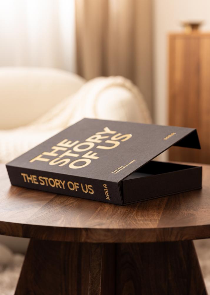 KAILA THE STORY OF US Creme - Coffee Table Photo Album (60 čierne strani)