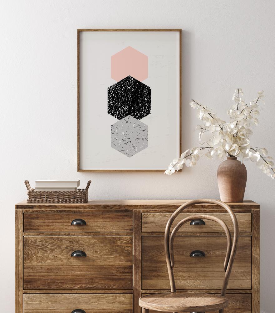 Abstract Hexagons Poster