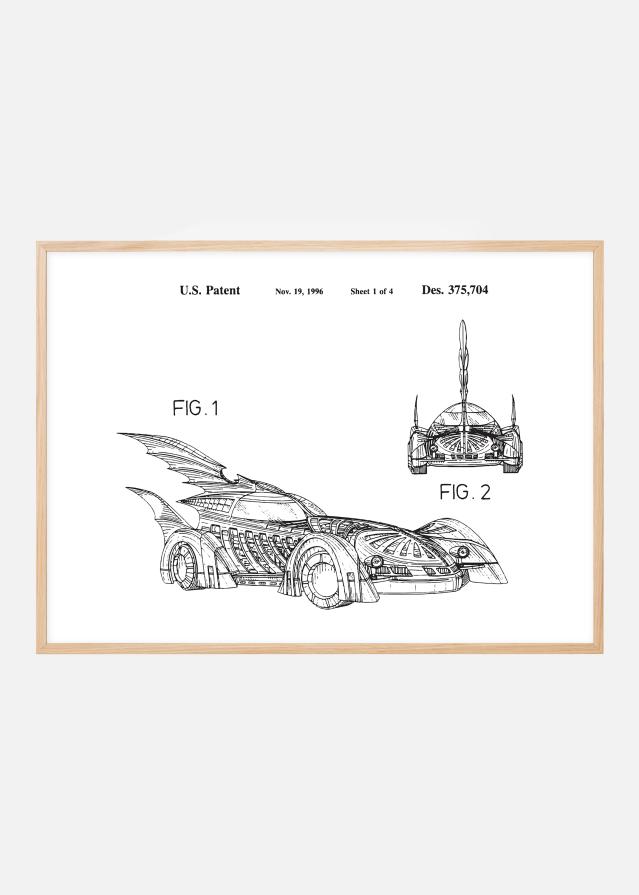 Risba patenta - Batman - Batmobile 1996 v Poster