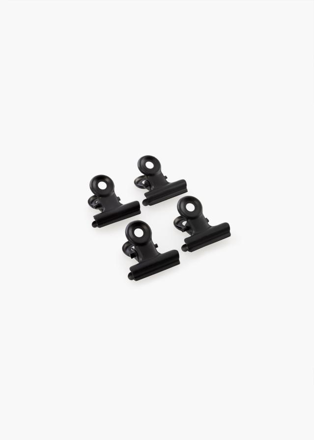 KAILA Poster Clip Black 20 mm - 4 kos