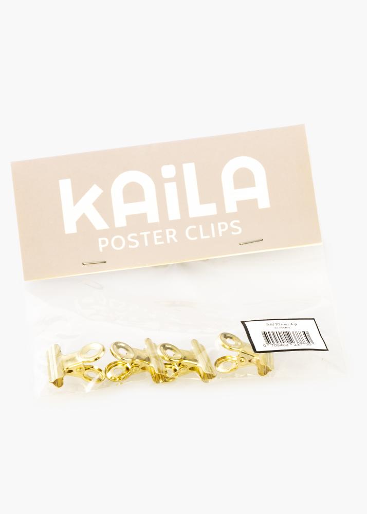 KAILA Poster Clip Gold 20 mm - 4 kos