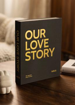 KAILA OUR LOVE STORY Black - Coffee Table Photo Album (60 čierne strani)