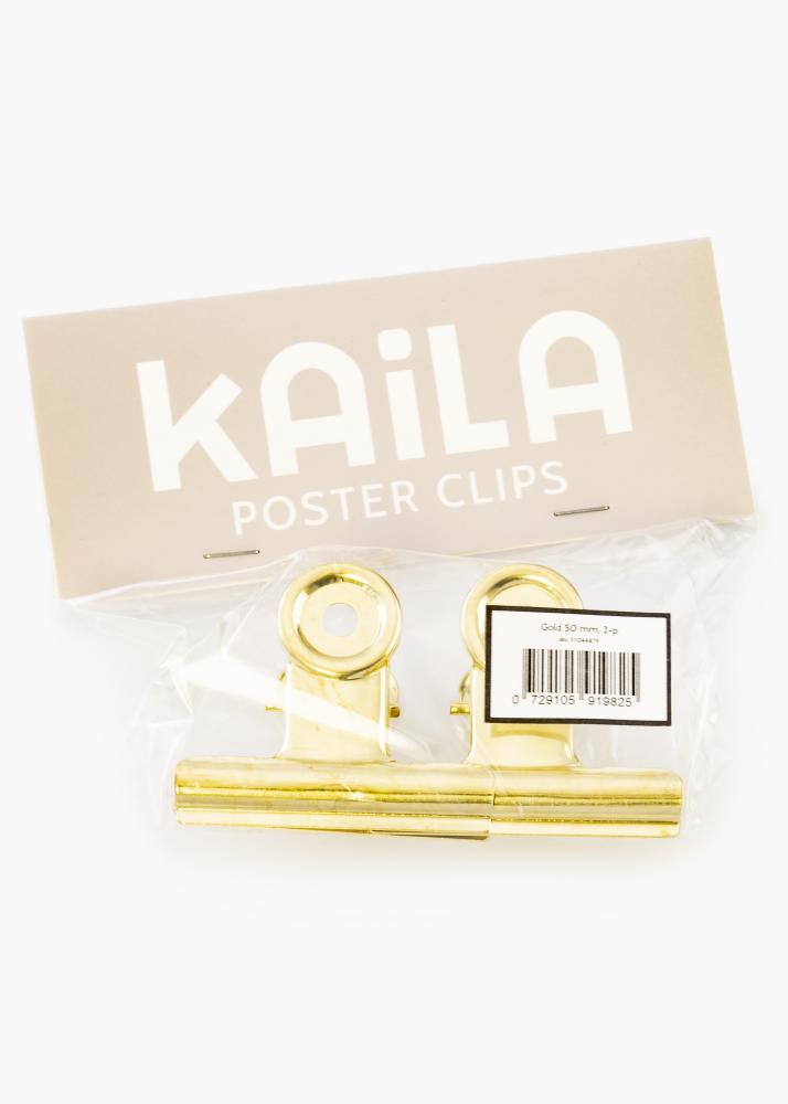 KAILA Poster Clip Gold 50 mm - 2 kos