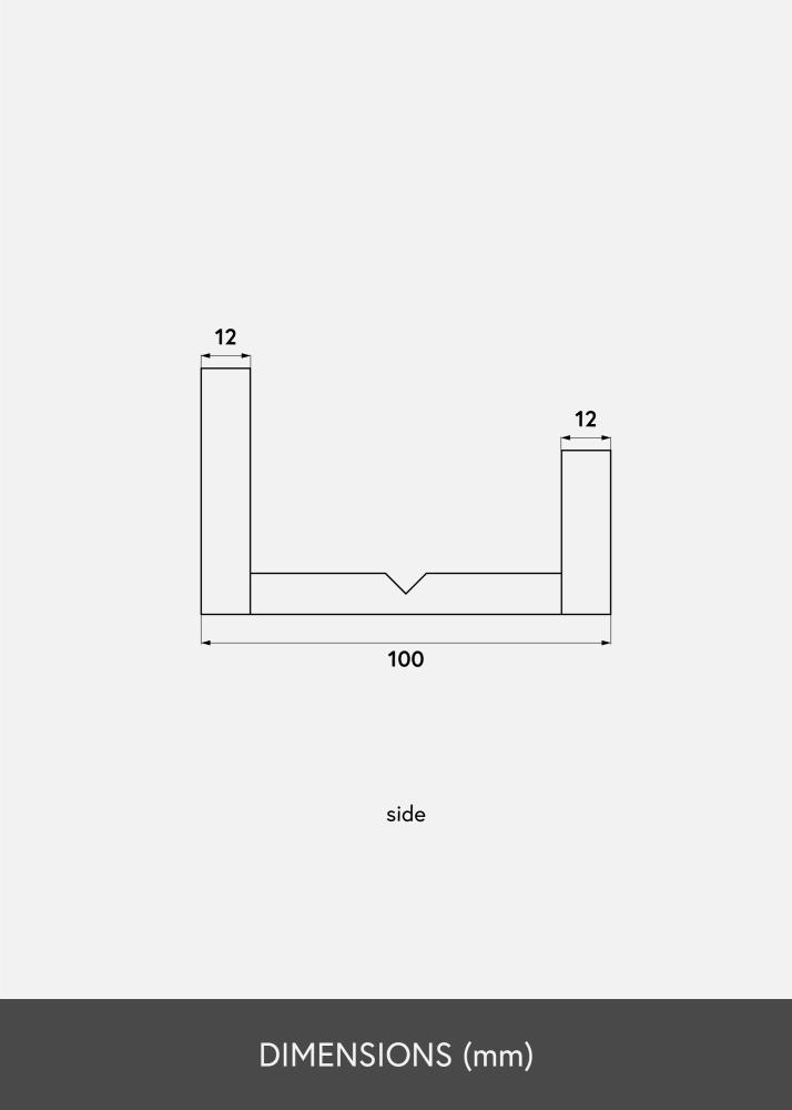 KAILA Polica za slike Črna 70 cm