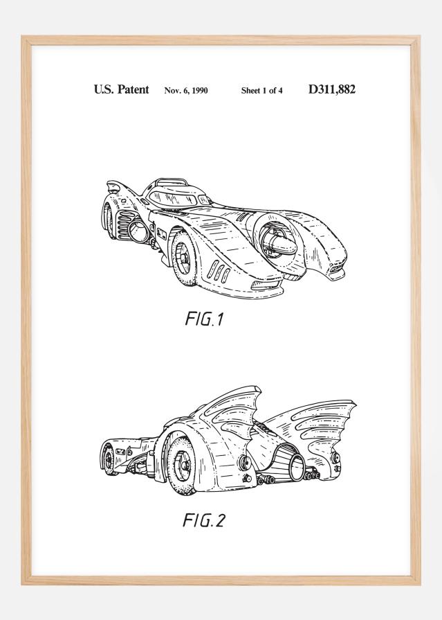 Risba patenta - Batman - Batmobile 1990 v Poster