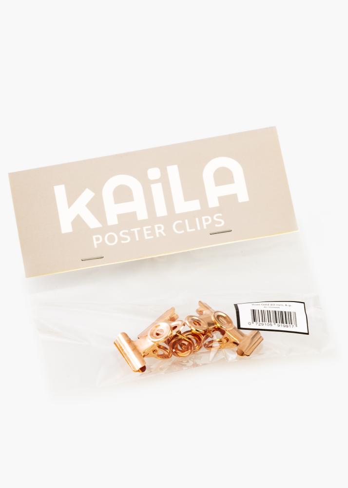 KAILA Poster Clip Rose Gold 20 mm - 4 kos