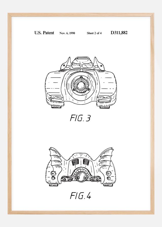 Risba patenta - Batman - Batmobile 1990 II Poster