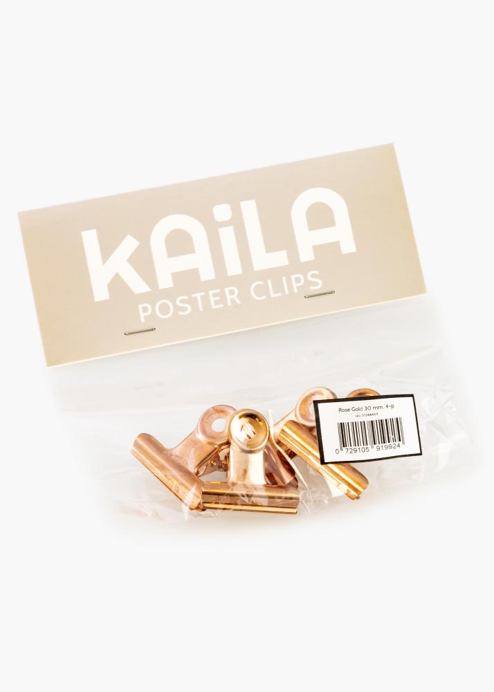 KAILA Poster Clip Rose Gold 30 mm - 4 kos