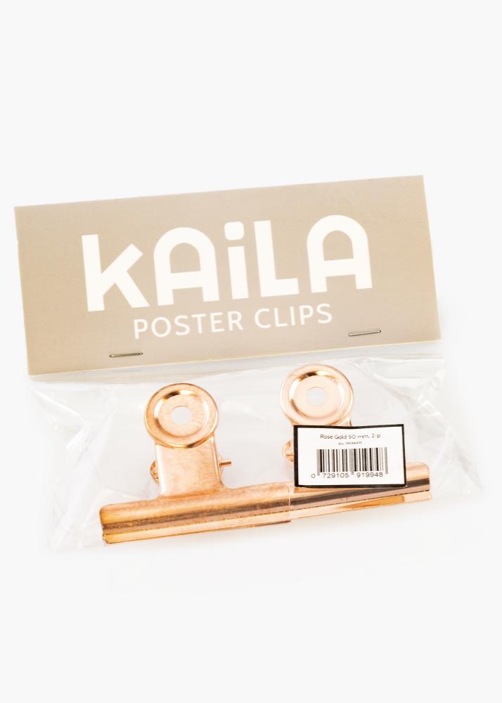 KAILA Poster Clip Rose Gold 50 mm - 2 kos