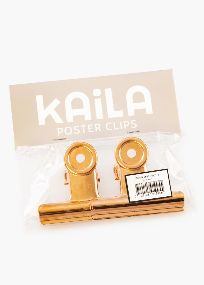 KAILA Poster Clip Rose Gold 65 mm - 2 kos