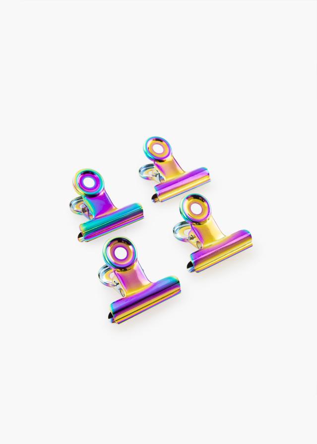 KAILA Poster Clip Rainbow 30 mm - 4 kos