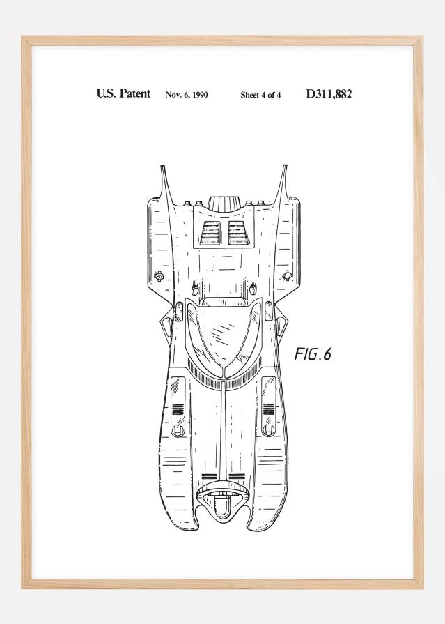 Risba patenta - Batman - Batmobile 1990 IIII Poster