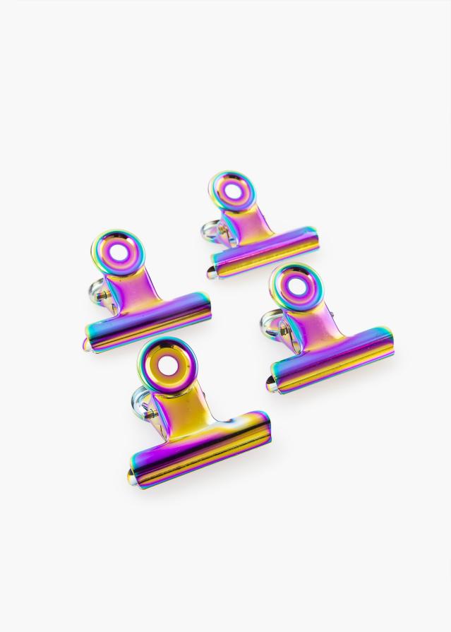 KAILA Poster Clip Rainbow 40 mm - 4 kos