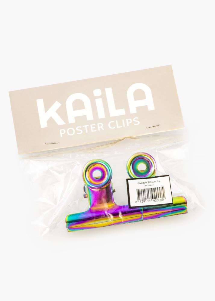 KAILA Poster Clip Rainbow 50 mm - 2 kos