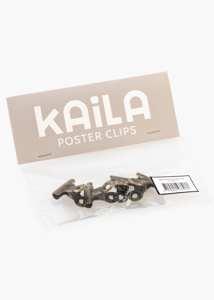 KAILA Poster Clip Retro Bronze 20 mm - 4 kos