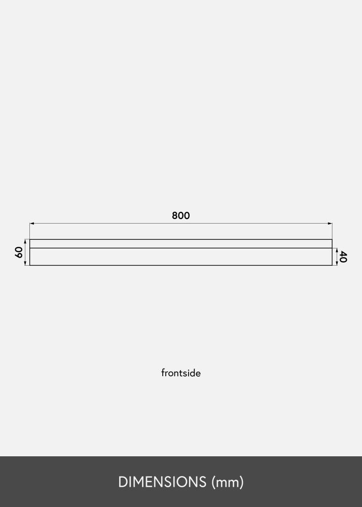 KAILA Polica za slike Črna 80 cm