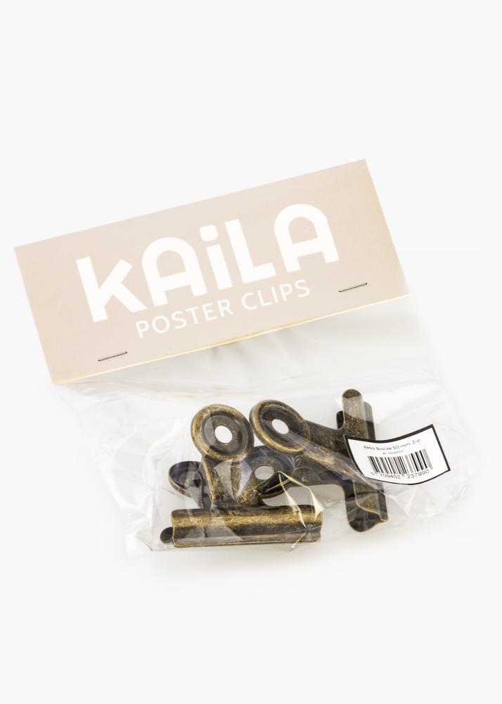 KAILA Poster Clip Retro Bronze 50 mm - 2 kos