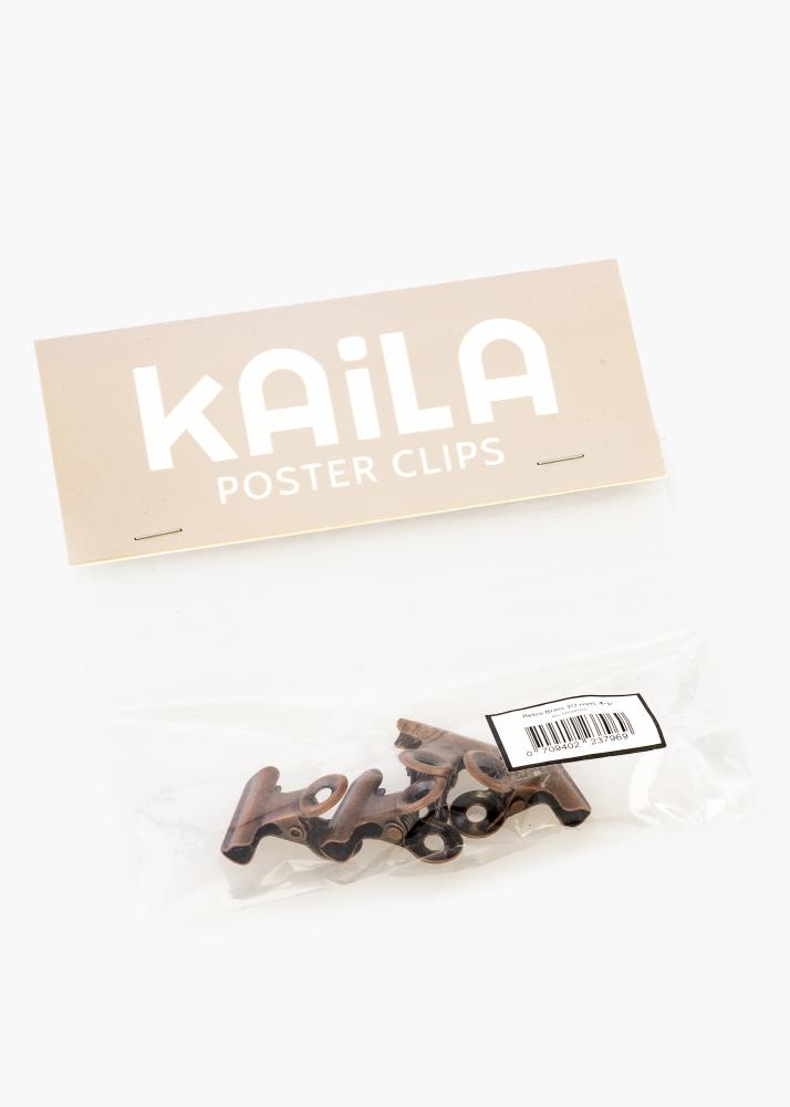 KAILA Poster Clip Retro Brass 20 mm - 4 kos