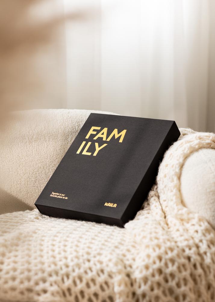 KAILA FAMILY Creme - Coffee Table Photo Album (60 čierne Strani / 30 listov)