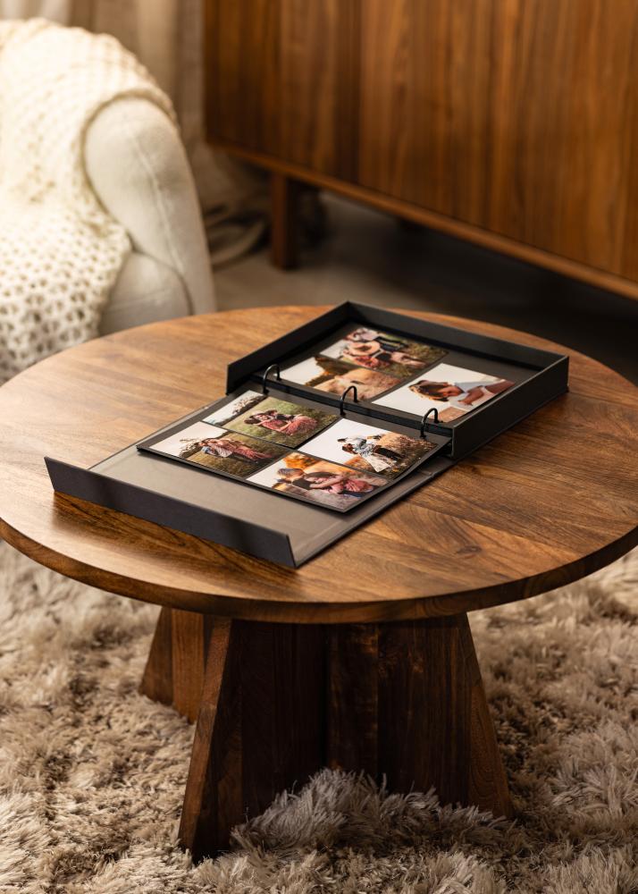 KAILA THROWBACK Black - Coffee Table Photo Album (60 čierne Strani / 30 listov)