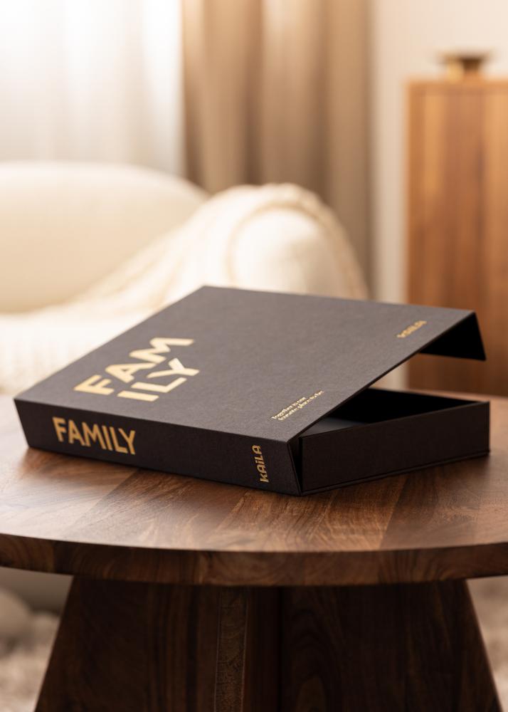 KAILA FAMILY Creme - Coffee Table Photo Album (60 čierne Strani / 30 listov)