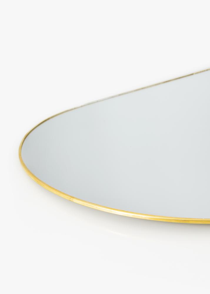 KAILA Ovalna Mirror - Thin Brass 35x80 cm