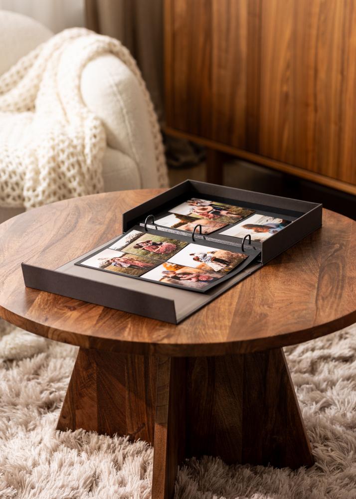 KAILA FAMILY Creme - Coffee Table Photo Album (60 čierne Strani / 30 listov)