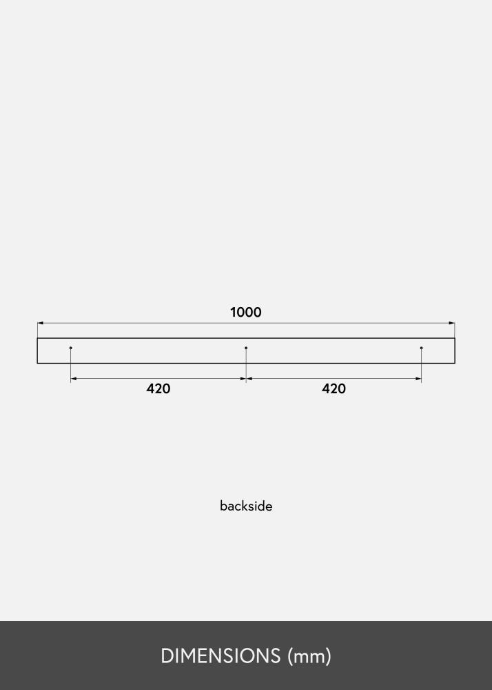 KAILA Polica za slike Črna 100 cm