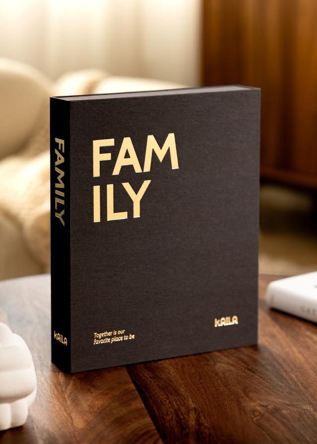 KAILA FAMILY Creme - Coffee Table Photo Album (60 čierne Strani / 30 listov)