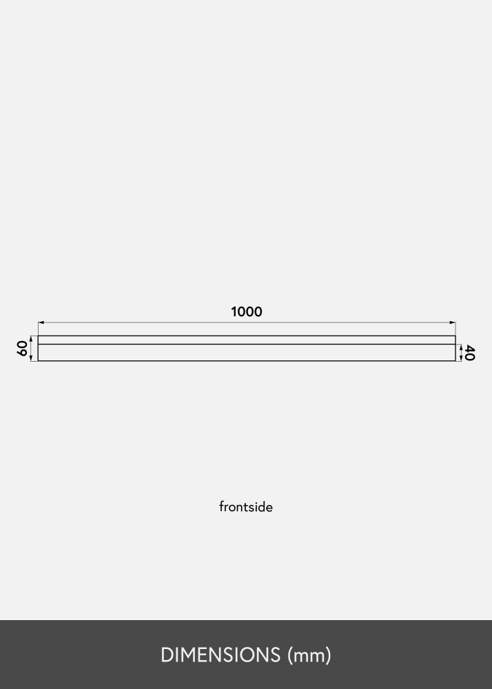 KAILA Polica za slike Črna 100 cm