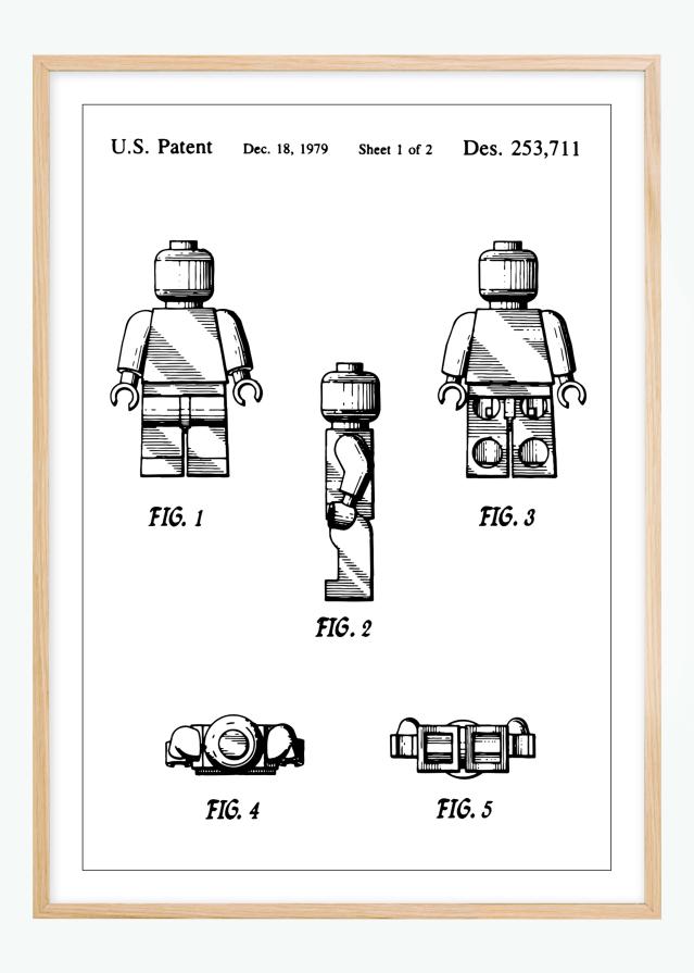 Risba patenta - Lego v Poster