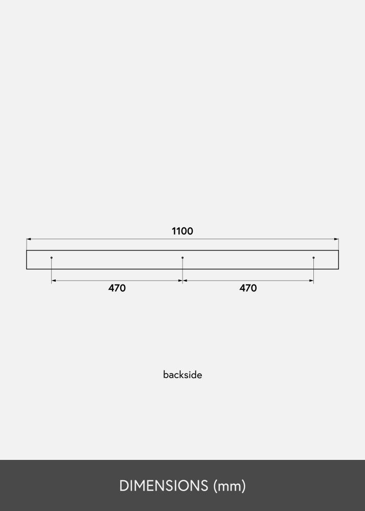 KAILA Polica za slike Bela 110 cm