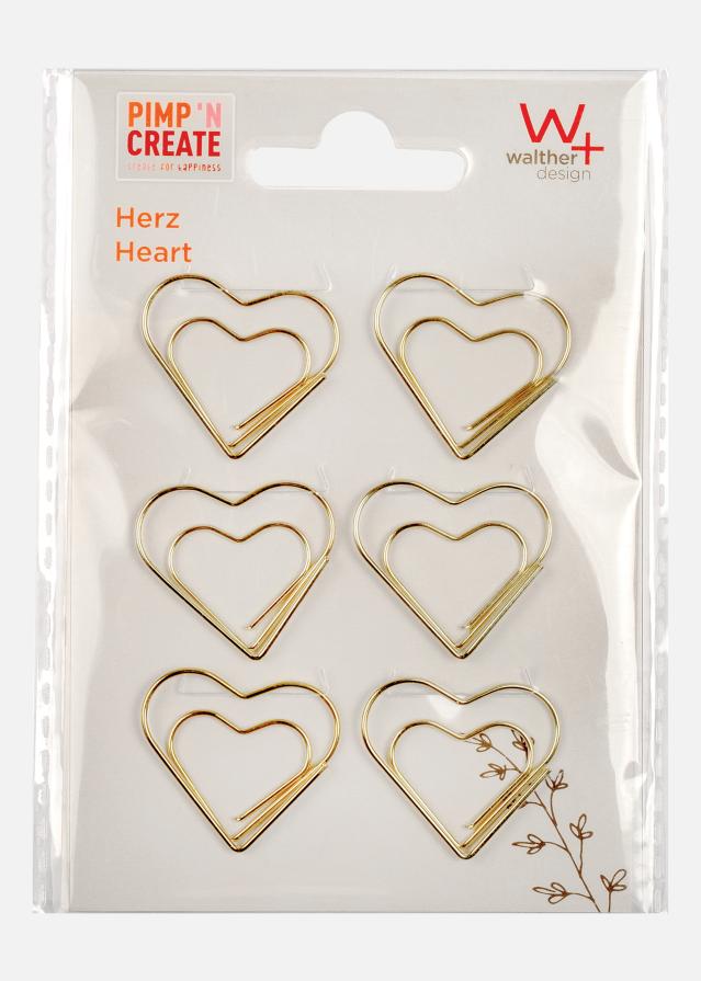 PAC Kovina Paperclip Heart Zlata