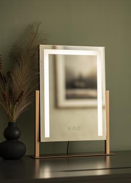 KAILA Ogledalo za ličenje Stand LED Rosé zlata 30x41 cm