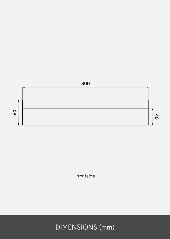 KAILA Polica za slike Črna 30 cm