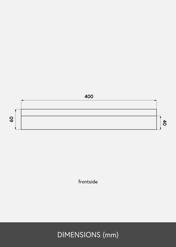 KAILA Polica za slike Bela 40 cm