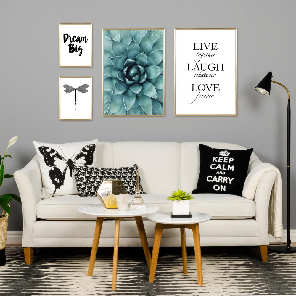 Live, laugh, love - Črna Poster