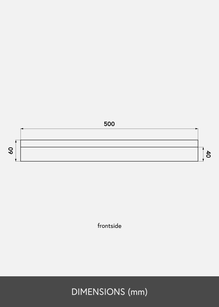 KAILA Polica za slike Črna 50 cm