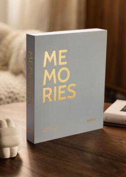 KAILA MEMORIES Grey - Coffee Table Photo Album (60 čierne Strani / 30 listov)