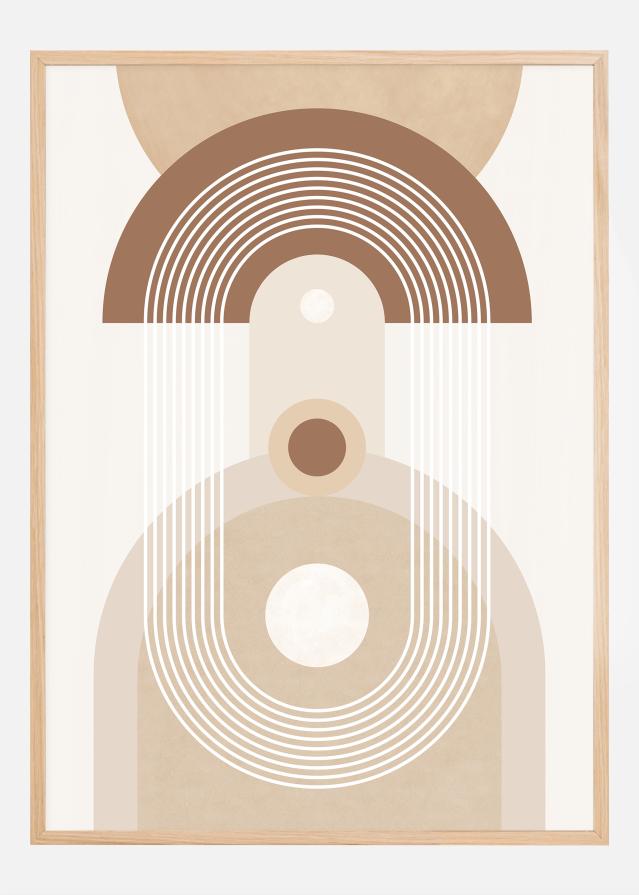 Beige Mid Century Poster No.3 Poster