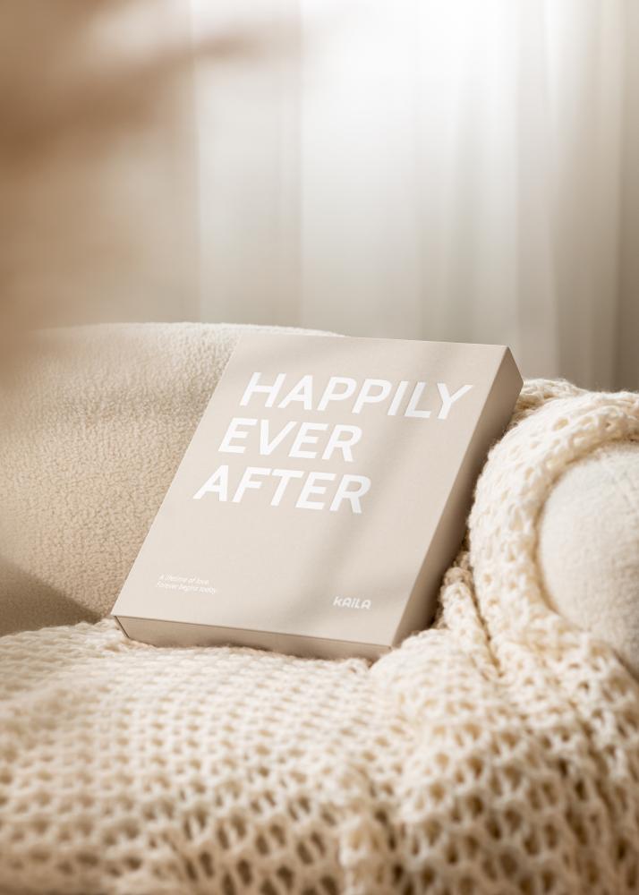 KAILA HAPPILY EVER AFTER Creme - Coffee Table Photo Album (60 čierne strani)